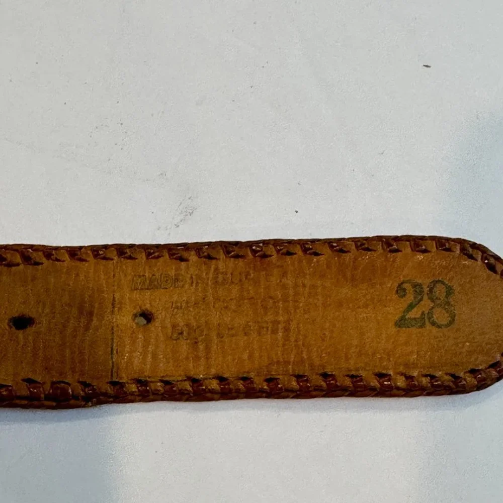 Guatemala Belt Leather Art Embossed Artisan Embroidery People Handcraft Size 28